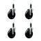 Service Caster 5'' Soft Rubber Wheel Swivel 1'' Expanding Stem Caster Set, 4PK SCC-EX20S514-SRS-1-4 - alternate 1